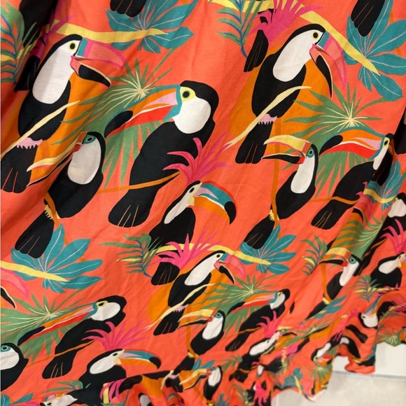 Farm Rio x Anthropologie Toucans Wrap Maxi Dress Size Medium - Picture 4 of 13